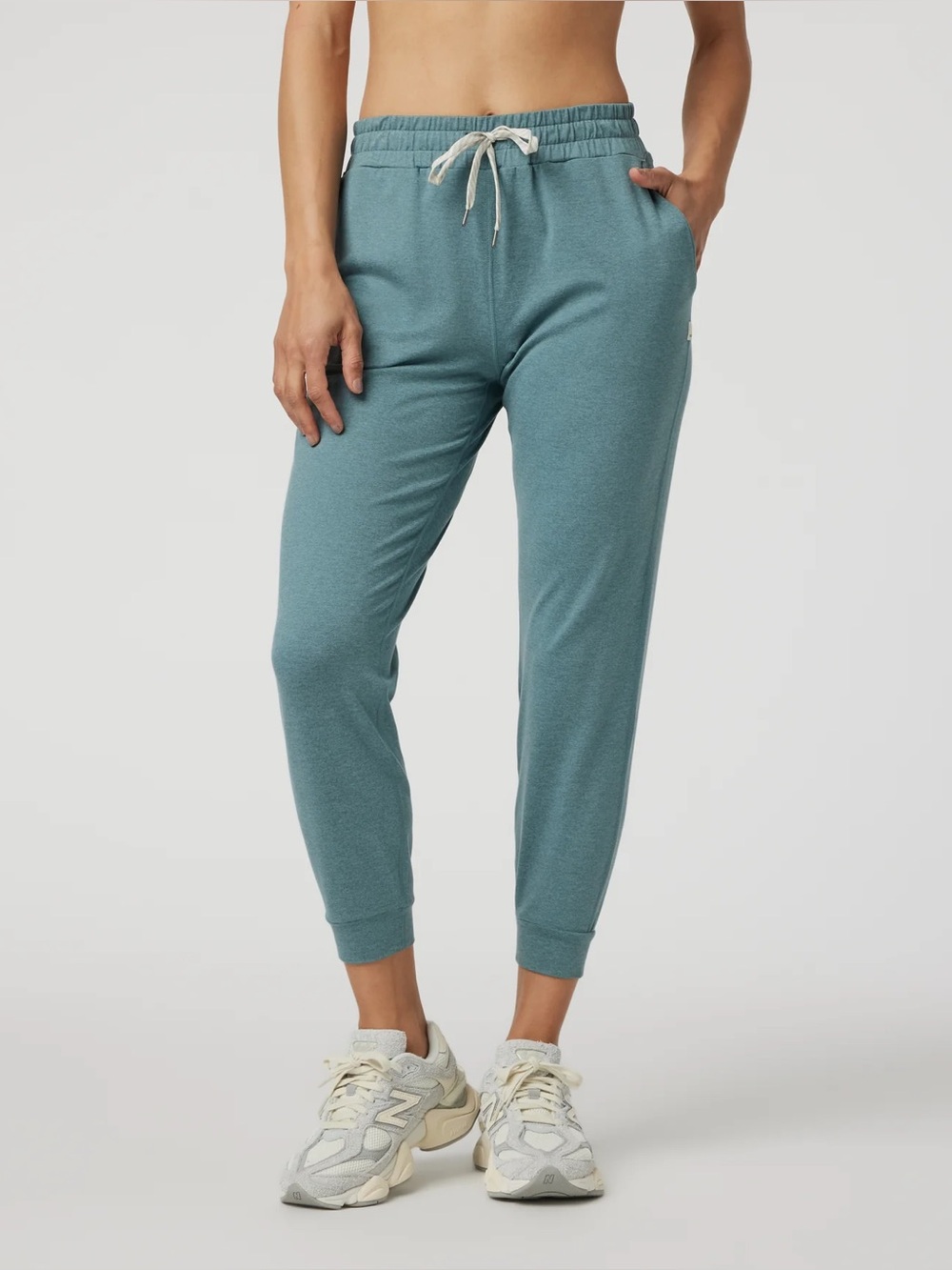 Vuori Teal Drawstring joggers - Iron Heather